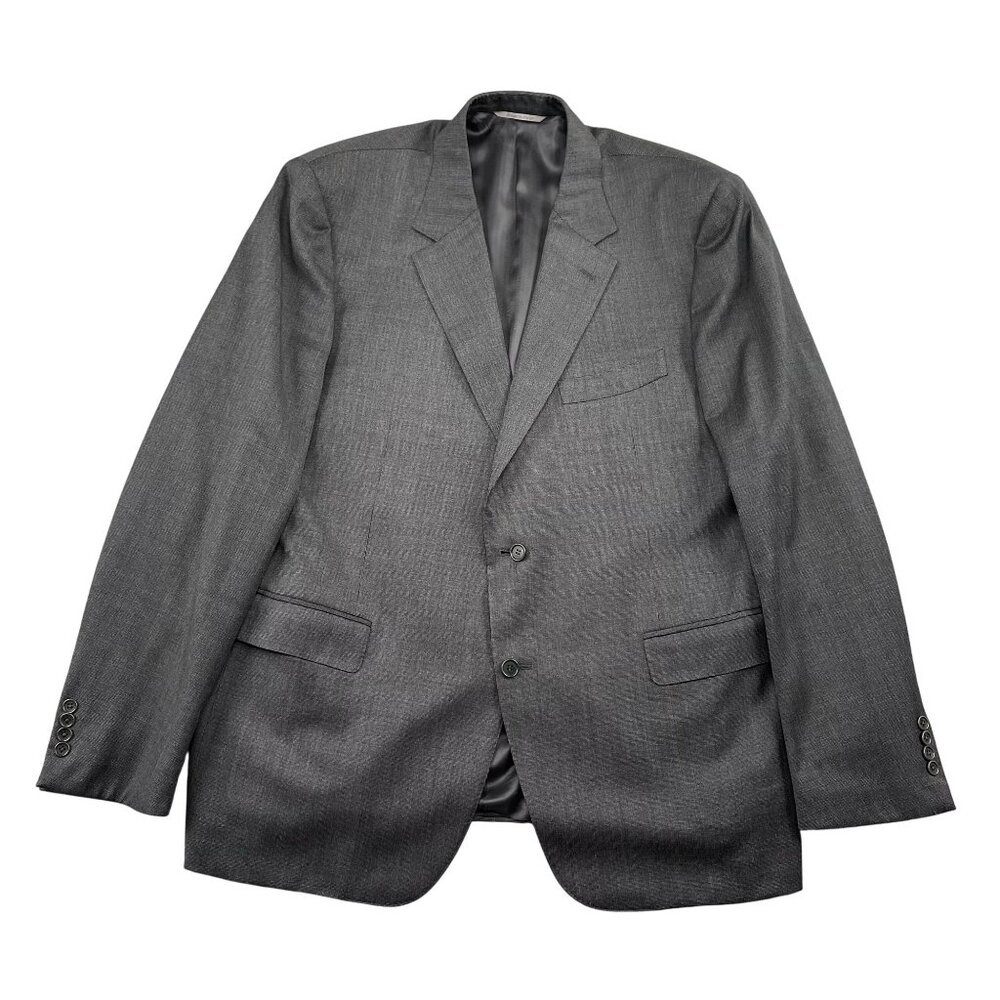 Canali‎ Blazer Mens 50R Grey 100% Wool Made in Italy Formal Wedding